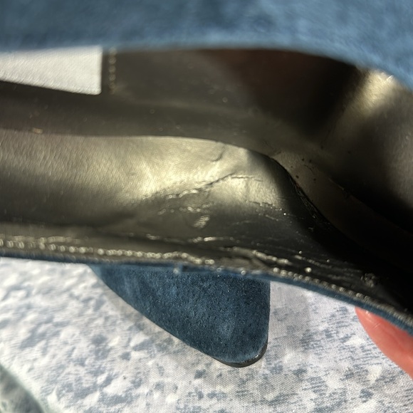 Carriage Court Navy Blue Suede Pointed Toe 3” Dress Heels Women’s 7.5B💙NWOT💙 - Picture 10 of 11